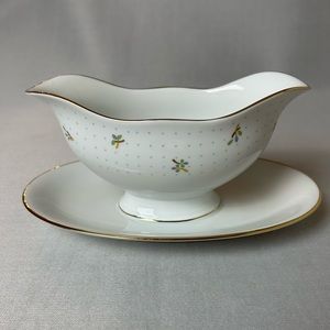 Richard Ginori Boat Gravy Tableware With Attached Tray Porcelain